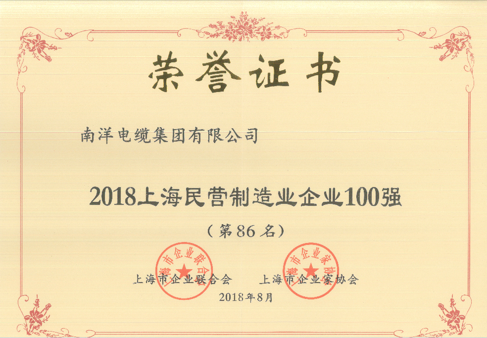 上海制造业百强企业