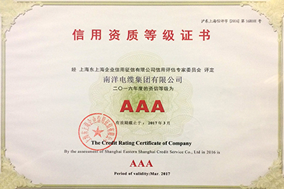 Grade-3 Star Credit Enterprise in Shanghai