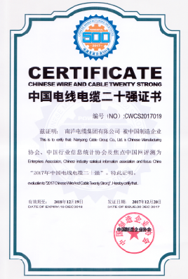 Top 20 Cable Enterprise in China